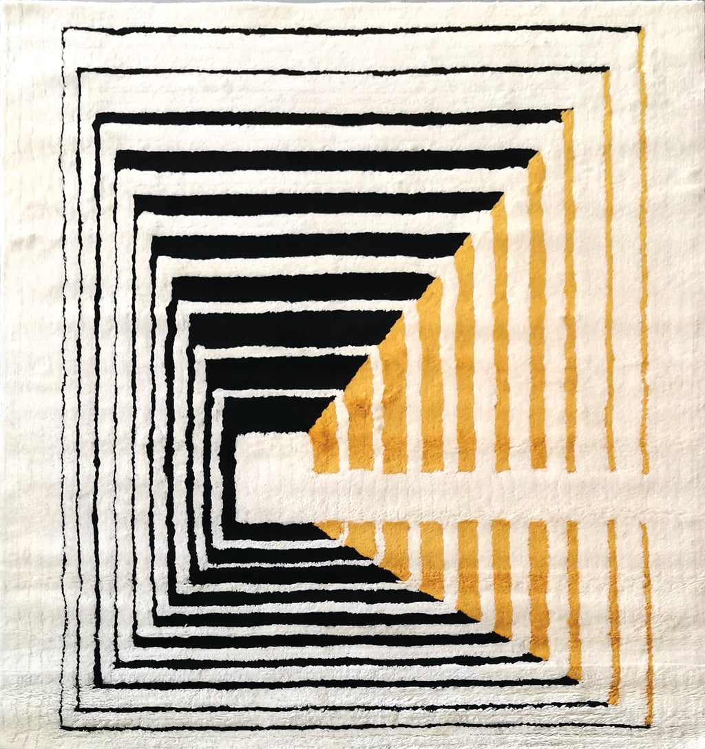 Area Rug Dynamic Infinity Infinity Rug: Inspired by Bauhaus Poster – KAYMANTA | Luxury Rug Makers