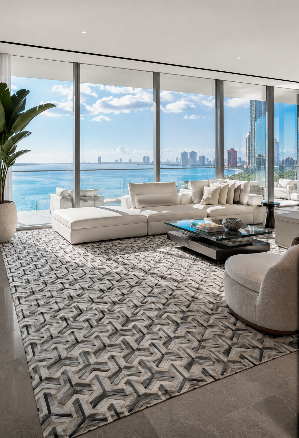 Handmade Highe End Leather Rug