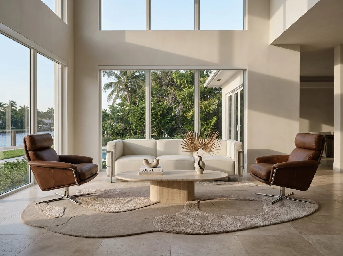 Luxury Handmade Beige Organic Shape Rug by Kaymanta