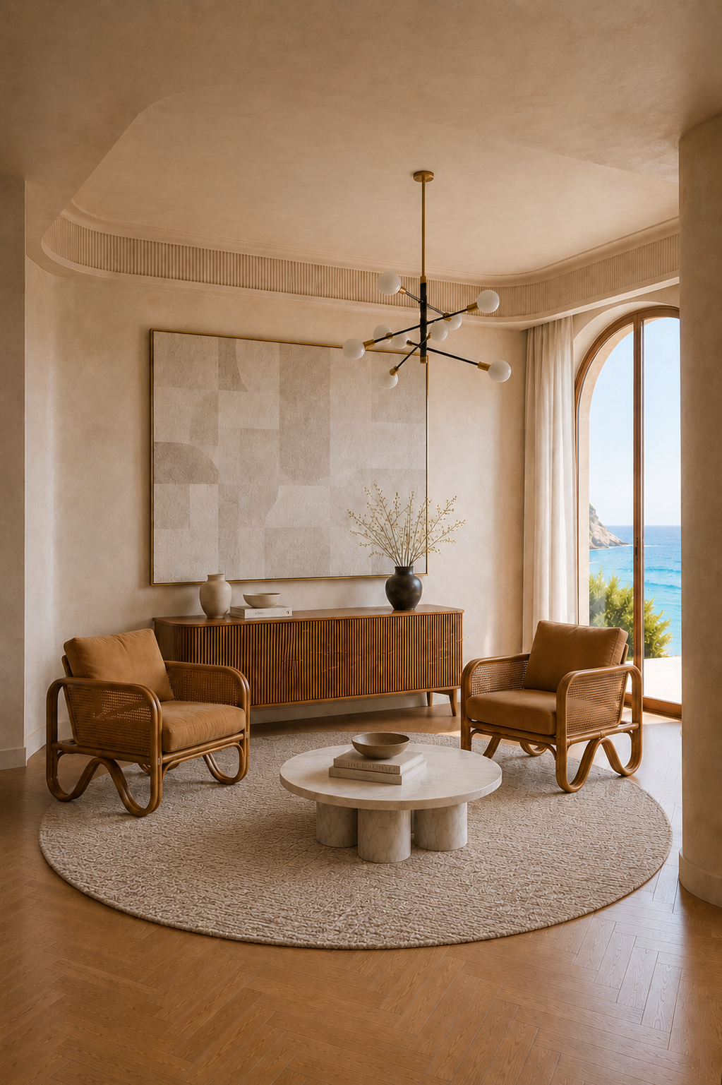 EAGLE Beige | 10´Ø - area rug - KAYMANTA | Luxury Rug Makers